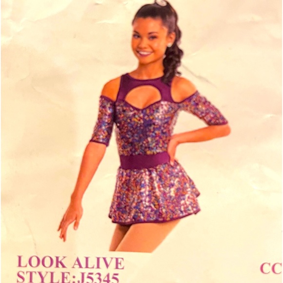 NWT Curtain call costumes sequence performance/dance dress and headband - Picture 3 of 16